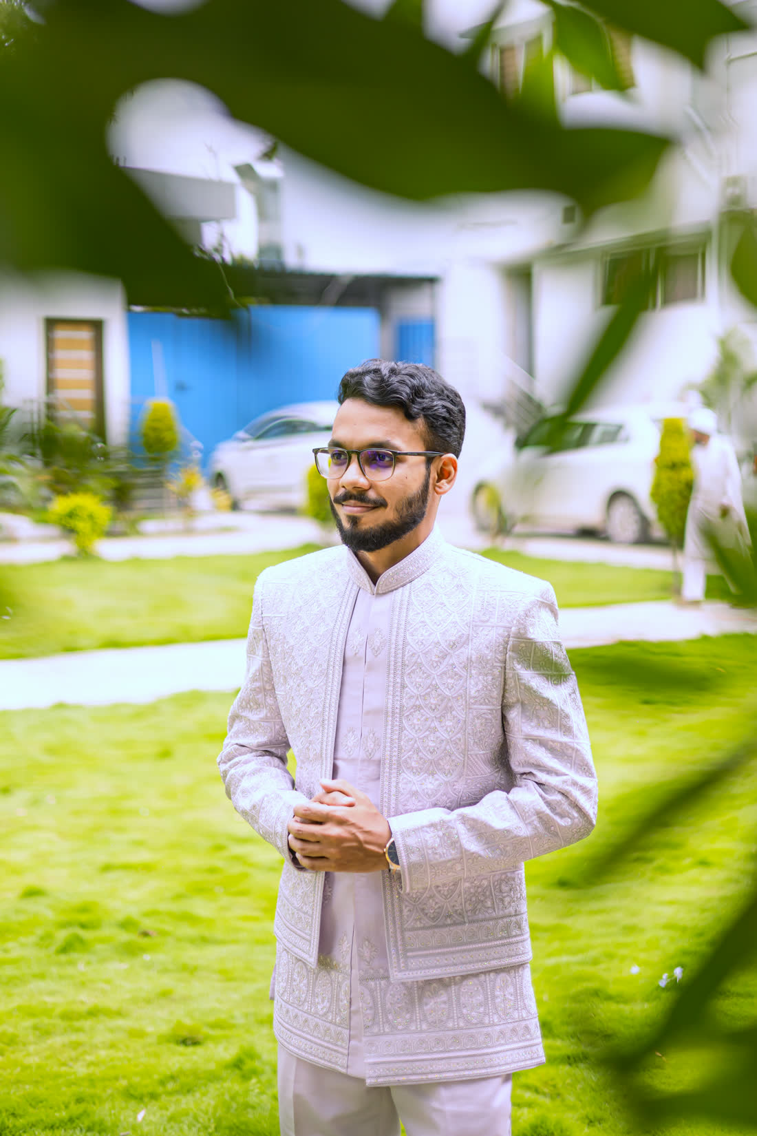Tousif in the garden