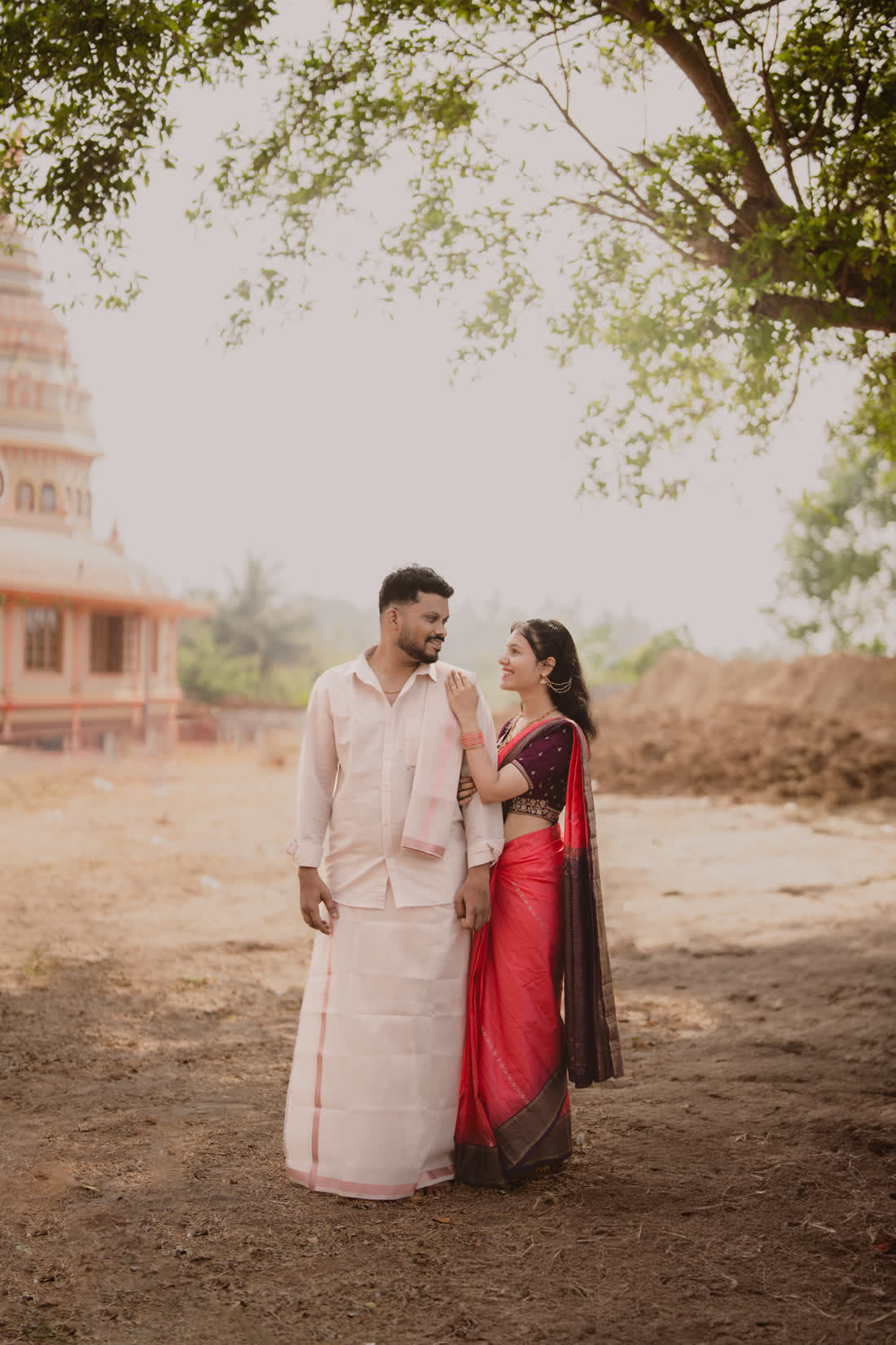 Rakshita and Rahul, traditional portraits