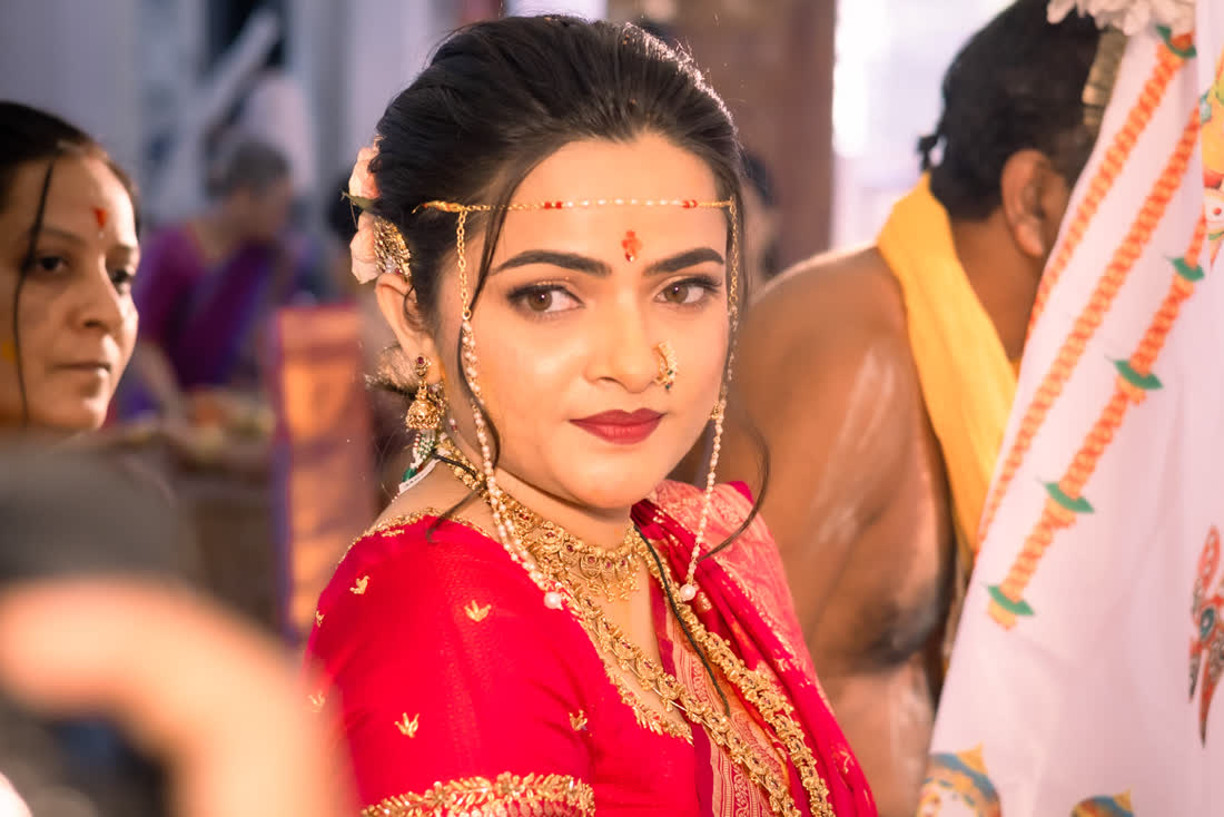 Sapna in her wedding jewellery