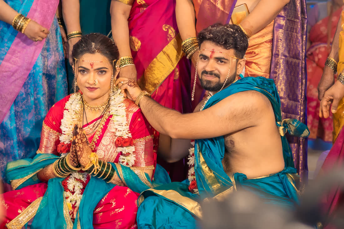Sameer and Sapna during the ceremony