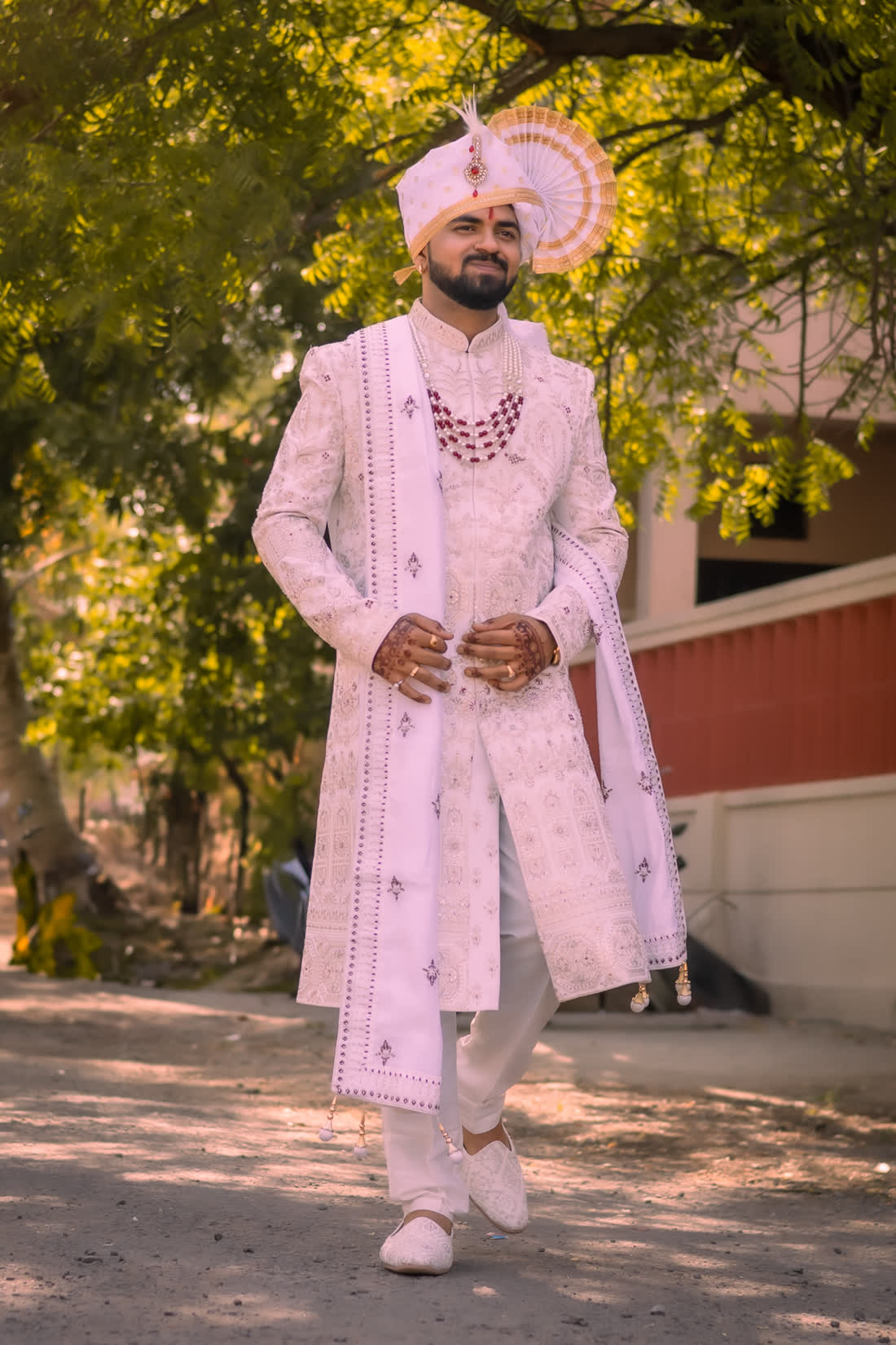 Sameer and Sapna outdoors